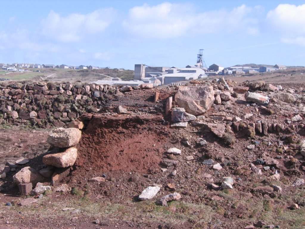 Old mine at Botallack, colour photo, Cornwall
