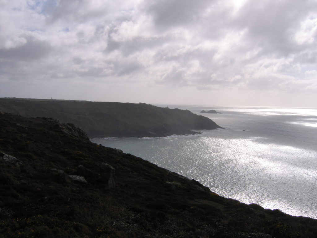 Botallack View with Brisons in the distance, photograph, Cornwall